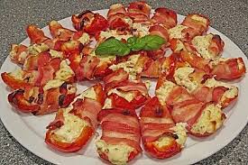 Frischkase Paprika Schiffchen Im Speckmantel Chefkoch Rezepte Speckmantel Fingerfood