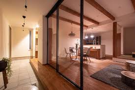 クアドロスリム ガラス戸 サンワカンパニー ガラス戸 ガラスパーティション 住宅