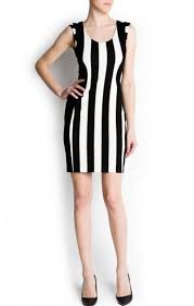Black White Vertical Stripe Sleeveless Bodycon Dress Striped Print Dresses Vertical Striped Dress Striped Sleeveless Dress