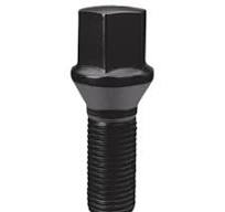 Conical Seat Lug Bolt - 17mm Hex - 14mm x 1.25 Thread Size - Black Finish -  32mm Threaded Length - Bulk (17142BC)