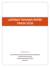 Melindungi fao ectad indonesia dan direktorat kesehatan hewan telah menerima hadiah untuk presentasi poster. Laporan Tahunan Rkpbv 2016