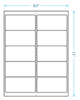 Avery Reference Chart Laser Inkjet Labels