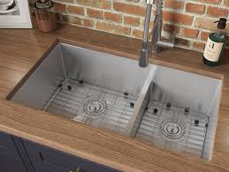 33 Inch Low Divide Undermount Tight Radius 60 40 Double Bowl 16 Gauge Stainless Steel Kitchen Sink Ruvati Usa