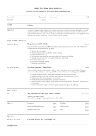 A good example in this case is america, where a resume typically has only data about university and. Shop Assistant Resume Example Writing Guide Pdf Samples 2020