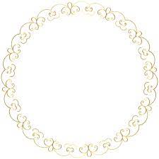 Round Gold Border Frame Png Clip Art Image Pattern Design Drawing Hair Logo Design Gold Frame