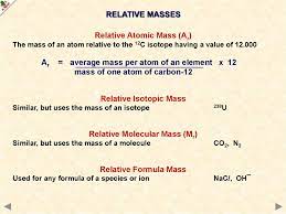 The relative atomic mass of a naturally occurring element with isotopes can be defined as the weighted average of the masses of its isotopes the relative atomic mass of these elements can be calculated using the formula Atomic Structure Introduction Prezentaciya Onlajn