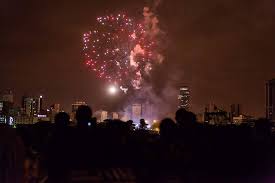 A Silhouetted Crowd Watches From The Uhuru Park Viewpoint As Fireworks Explodes Over Nairobi Skyline On The Night Of New Year 2 Instagram Posts Fireworks Uhuru