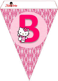 Coloring pages for hello kitty (cartoons) ➜ tons of free drawings to color. Hello Kitty Free Printable Bunting Oh My Alfabetos