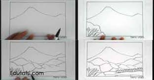 Direkomendasikan gambar mewarnai gunung ini untuk anak tk dan paud karena desain yang mudah dan sederhana. Cara Menggambar Pemandangan Gunung Merapi Dengan Oil Pastels