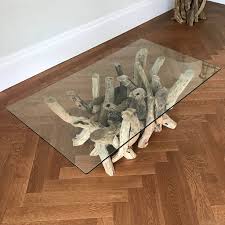 A driftwood coffee table will complement almost any home, office, deck, or cabin. Rectangular Driftwood Coffee Table Base By Doris Brixham Notonthehighstreet Com