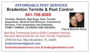 Drywood & subterranean termites, other household pest such as: Bradenton Termite And Pest Control Bark Profile And Reviews