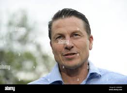 Former Crows player Mark Bickley speaks to the media during a press  conference at AAMI Park in Adelaide, Tuesday, September 26, 2017. Bickley  will present the 2017 AFL Premiership Cup to the