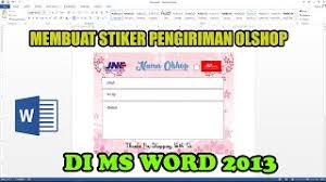Sticker label pengiriman | stiker pengiriman olshop stiker pengiriman olshop ukuran 10 x 8 cm sticker pengiriman bahan stiker bontax gampang di tulis dengan ballpen/pulpen. Cara Membuat Stiker Pengiriman Olshop How To Make Sending Label With Word Cute766