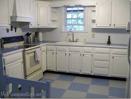 This quick tutorial produces a floor that is durable and long lasting. How I Painted My Vinyl Floor Painting Oak Cabinets Oak Cabinets Oak Kitchen Cabinets