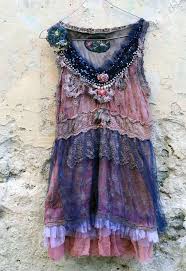 Dusty Rose Bohemian Romantic Tunic Lace Dress Casual Boho Outfits Vintage Dresses