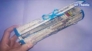 Cara Membuat Tempat Aksesoris Pensil Dari Koran Kerajinan Dari Koran Youtube