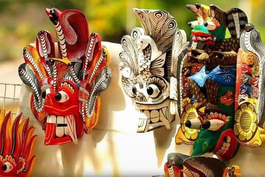 Ambalangoda Ariyapala Mask Museum devil dancing masks traditional Sri Lanka handicraft carved painted ceremonial