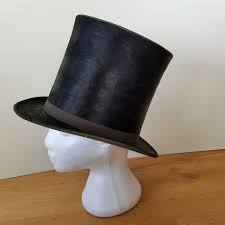 Antique Beaver Fur Top Hat 7 7 8 Inches Tall Moore Smith Boston Top Hat Fur Top Top Hat Hats Vintage