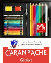 Shop with confidence on ebay! Caran D Ache 12 Neocolor Ii Pastelli A Cera E 12 Matite Swisscolor Cofanetto Di Legno Ebay