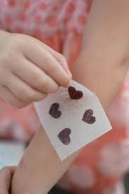 How to make a temporary paper tattoo. Temporary Heart Tattoos Inspired By The Kissing Hand Meri Cherry Diy Temporary Tattoos Homemade Tattoos Diy Tattoo