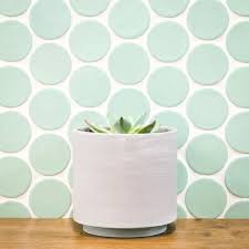Regular Penny Rounds 32 Canton Jade Mercury Mosaics Penny Round Tiles Round Tiles