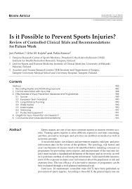 Sports vocabulary matching worksheet look at the words in the list below and write them under the correct pictures  volleyball  basketball  golf it's a worksheet on sports and free time activities. Pdf Is It Possible To Prevent Sports Injuries Review Of Controlled Clinical Trials And Recommendations For Future Work