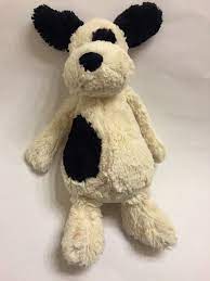 Jellycat Bashful Mutt Plush Dog Cream Puppy Black Spot Medium White Soft Toy Ebay Dog Doll Plush Dog Plush Stuffed Animals