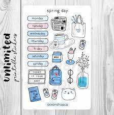 It can be an effective planning tool for … Aesthetic Stickers Spring Day Printable Digital Etsy New Zealand