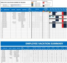 Employees and their supervisors often need to know information about the employee's time off, including how many vacation days they have left, how many sick days they've used, and if they have personal days remaining. Employee Leave Tracker Excel Template Tion Planner Free Staff Holiday Vacation