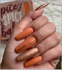 Top 50 cute acrylic nail designs that you must try! Fall Color Acrylic Nails