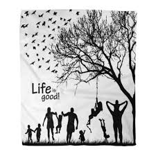Check spelling or type a new query. Nudecor Flannel Throw Blanket Child Silhouette Abstract Childhood In Nature Life Is Good Soft For Bed Sofa And Couch 58x80 Inches Walmart Canada