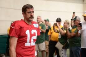 When aaron rodgers was drafted, brett favre was still the starting quarterback on the team. Aaron Rodgers Shows Up To Packers Camp With Thick Mustache Bleacher Report Latest News Videos And Highlights