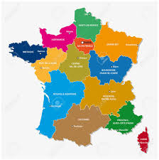 Le nom des 13 nouvelles régions métropolitaines est quant à lui en blanc. Administrative Map Of The 13 Regions Of France Since 2016 Royalty Free Cliparts Vectors And Stock Illustration Image 64574842
