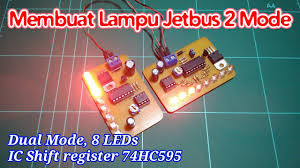Lampu led strip 3528 smd 2835 ip44 ip 44 rgb+remote+adaptor+modul set. Membuat Lampu Jetbus Dual Mode Ic 74hc595 Mode Jetbus Dan Led Meteor Led Chaser Fareed Clarity Youtube