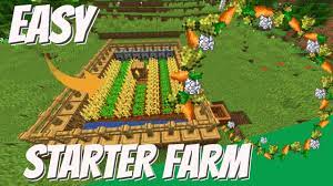 Players can farm different types of resources, including minerals, blocks crops are a versatile resource in minecraft, and players can use them to recover hunger points, tame animals, and trade emeralds with villagers. How To Make A Crop Farm In Minecraft Starter Crop Farm For Minecraft Survival 1 14 1 15 Avomance Youtube