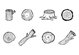 Hand Drawn Wood Logs Vector Wood Logo Design Graphic Design Resources Wood Logo