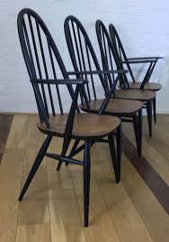 4 Ercol Windsor Quaker Dining Chairs Upcycled Dining Chairs Dining Chairs Painted Dining Chairs