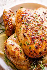 Roast Chicken Recipe Simple Roast Chicken Flavored With Garlic Butter And Herbs Then Oven Roast Chicken Recipes Whole Chicken Recipes Oven Chicken Recipes