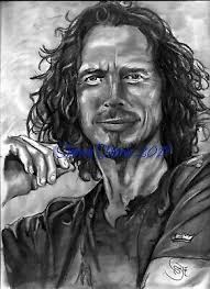 Chris Cornell Soundgarden Guitar Rock Music Art Print 11x17 signed by Shawn  Howe