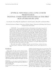 If sclc metastasizes (spreads) to other areas of the body. Pdf Atypical Non Small Cell Lung Cancer Presentation Inguinal Lymph Node Metastases As The First Sign Of Disease Relapse Gea Forempoher Academia Edu