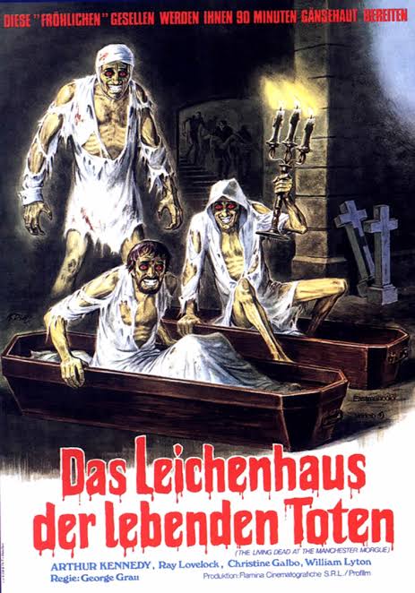 LET SLEEPING CORPSES LIE aka THE LIVING DEAD AT MANCHESTER MORGUE Free on  Tubi and YouTube - MOVIES & MANIA