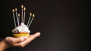 Birthday Cake With Candles Images Download Download Birthday Cupcake With Candle On Blue Background For Free Birthday Cake With Candles Birthday Buy Candles