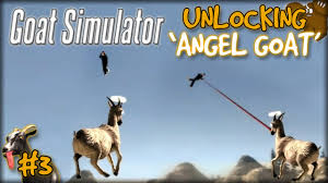 Like the feather goat, giant goat is also unlocked via collecting trophies. Unlocking Angel Goat Goat Simulator Day 3 Goat Bay City Youtube