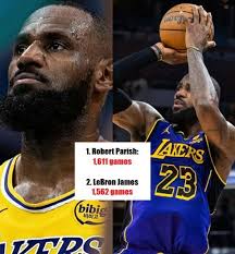 LeBron is just 50 games away from breaking the record for most games played  in the NBA..