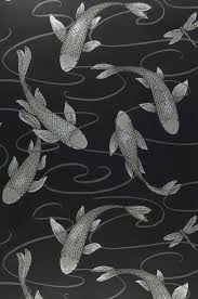 Aesthetic Black And White Koi Fish Wallpaper Wallpaper Drusilla Pattern Wallpaper Wallpaper Aesthetic Collage