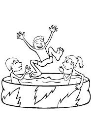 The most common purpose for swimming is recreation. Friends In Swimming Pool Coloring Page Free Printable Coloring Pages For Kids