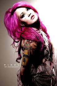 Pink Fabulous Hairstyle Alternative Model Tattoo Cool Hairstyles Pink Hair Hair