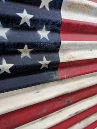 Rustic American Flag Large Corrugated Metal American Flag 6 Etsy Metal American Flag American Flag Painting Rustic American Flag