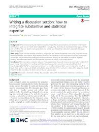 A good research paper has both qualities of good studies and good writing (bordage, 2001). Pdf Writing A Discussion Section How To Integrate Substantive And Statistical Expertise