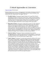Shakespeares comedies all offered two. Doc Critical Approaches To Literature Oladokun Segun Academia Edu